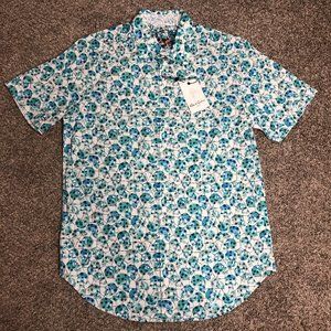 New Robert Graham Button Down Skulls Short Sleeve Clarkston Shirt